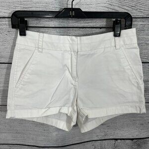 J. Crew White Chino Shorts, Size 00